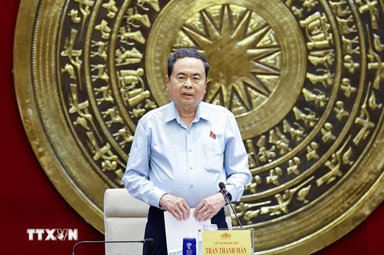 Chủ tịch Quốc hội Trần Thanh Mẫn làm việc với Thường trực Ủy ban Quốc phòng, An ninh ninh và Đối ngoại